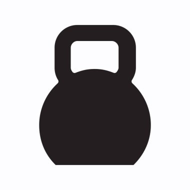 minimal vektör illüstrasyonu, dambıl simgesi