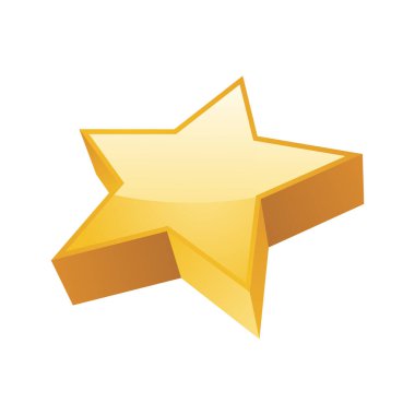 Bir yıldızın vektör illüstrasyon simgesi