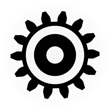 Ek dişli simgesi, vektör illüstrasyonlu ayar simgesi.