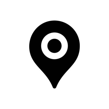 minimalist vektör illüstrasyonu, konum simgesi simgesi