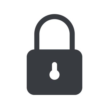 asma kilit ikon vektör çizimi