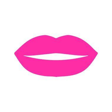 minimalist vektör illüstrasyonu, dudak simgesi