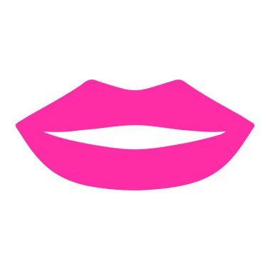 minimalist vektör illüstrasyonu, dudak simgesi