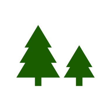 Noel ağacı simgesi, düz vektör çizimi