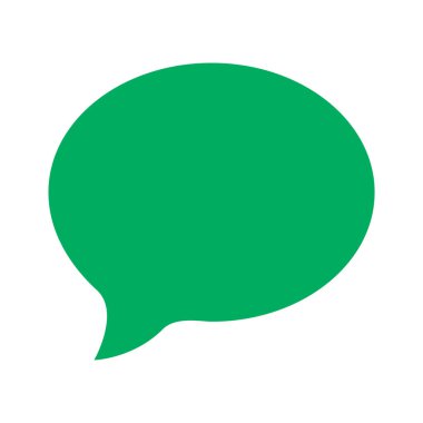 Beyaz arkaplanda izole edilmiş konuşma kabarcığı vektörü simgesi