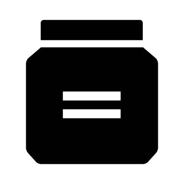 minimalist vektör illüstrasyonu, kavanoz simgesi