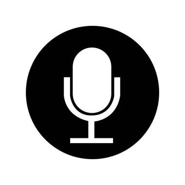 mikrofon simgesi vektör illüstrasyonu