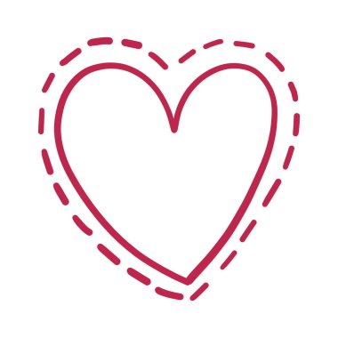 Arka planda kalp ikonu var. Aşk logosu kalp çizimi.