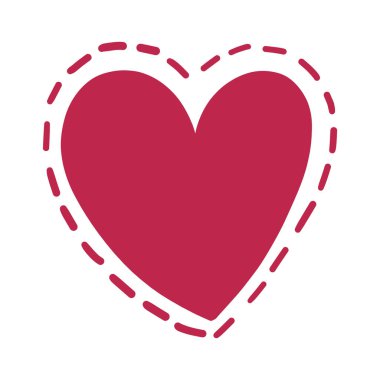 Arka planda kalp ikonu var. Aşk logosu kalp çizimi.