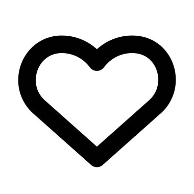 Kalp ikonu vektör illüstrasyonu