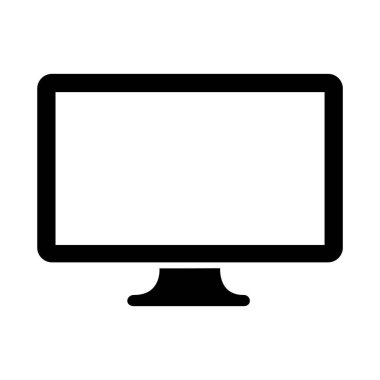 bilgisayar monitörü ikon vektör illüstrasyonu
