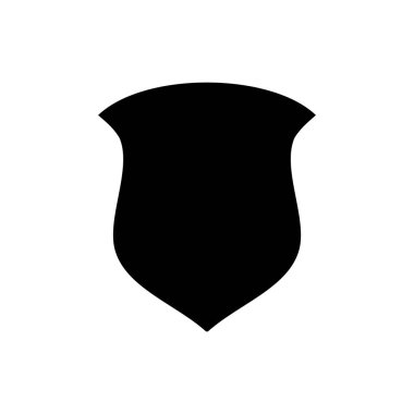 Beyaz arkaplanda izole edilmiş kalkan vektör simgesi