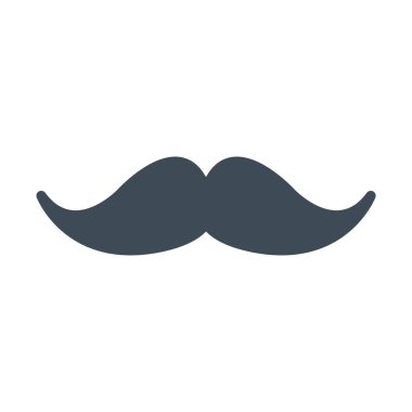 minimalist vektör illüstrasyonu, bıyık simgesi