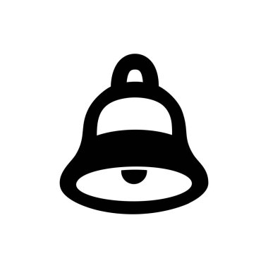 Çan simgesi vektörü beyaz arkaplanda izole edildi, noel işareti şeffaf