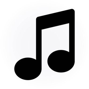 minimalist vektör illüstrasyonu, müzik simgesi