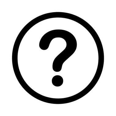 asgari vektör illüstrasyonu, soru simgesi