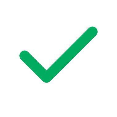 onay işareti simgesi. düz tasarım stili.