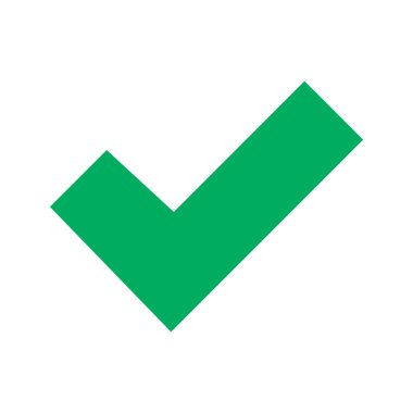 onay işareti simgesi. düz tasarım stili.