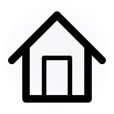 Ev. Web simgesi basit illüstrasyon