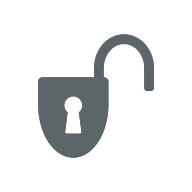 asma kilit ikon vektör çizimi