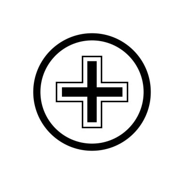 Artı simge vektör illüstrasyonu