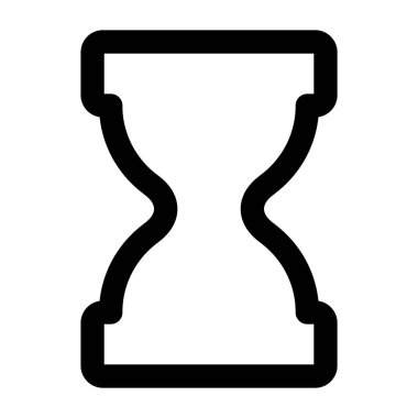 Kum saati. Web simgesi basit illüstrasyon