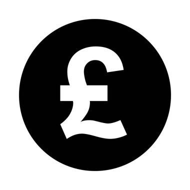 minimalist vektör illüstrasyonu, İngiliz pound simgesi