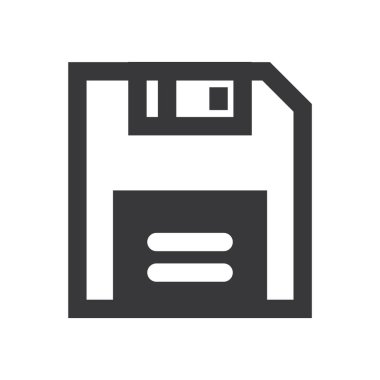 Disket disk simgesi vektör illüstrasyonu