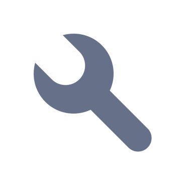 İngiliz anahtarı simgesi, beyaz arkaplanda vektör çizimi