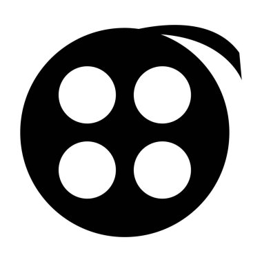 minimalist vektör illüstrasyonu, film simgesi