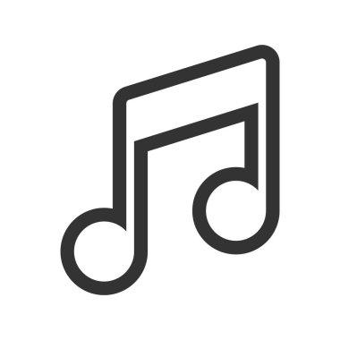 müzik notası ikon vektör illüstrasyonu