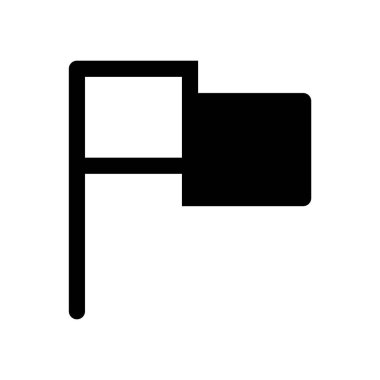 minimalist vektör illüstrasyonu, bayrak simgesi