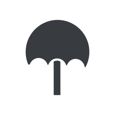 şemsiye simgesi, düz vektör çizim tasarımı