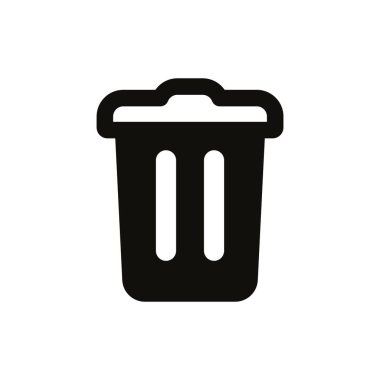 Çöp kutusunun vektör illüstrasyon simgesi 