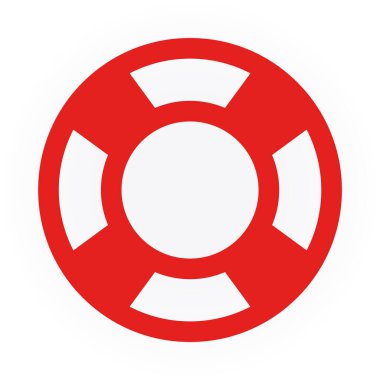 Minimalist vektör illüstrasyonu, Lifebuoy simgesi