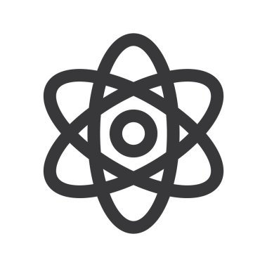 atom simgesi vektör illüstrasyonu