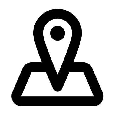 minimalist vektör illüstrasyonu, konum simgesi simgesi