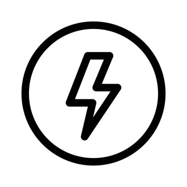 minimalist vektör illüstrasyonu, flash simgesi