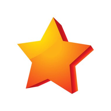 Beyaz arka planda yalıtılmış yıldız vektör simgesi