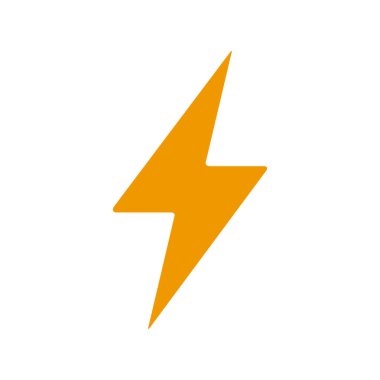 minimalist vektör illüstrasyonu, flash simgesi