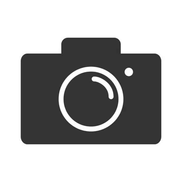 Icona Della Fotocamera Isolata Sfondo Bianco — Vettoriale Stock