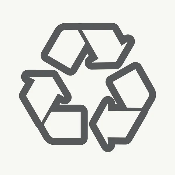 Vector Illustration Icon Recycle Symbol — Stockvektor