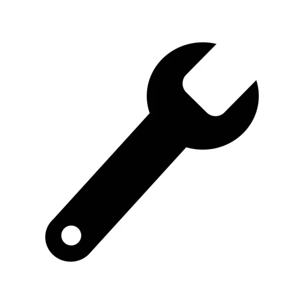 Wrench Icon Vector Illustration White Background — Vetor de Stock