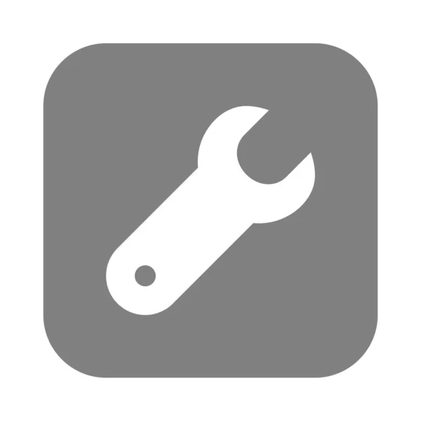 Wrench Icon Vector Illustration White Background — Stock Vector