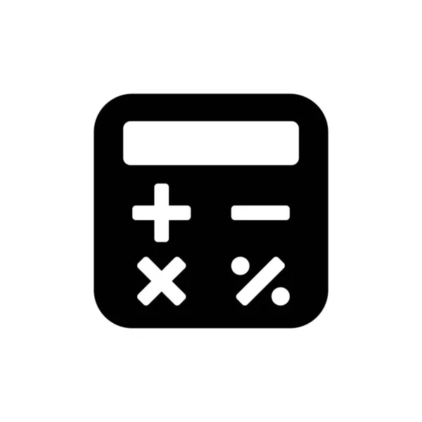 Kalkulator Płaski Ikona Ilustracja Wektorowa — Wektor stockowy