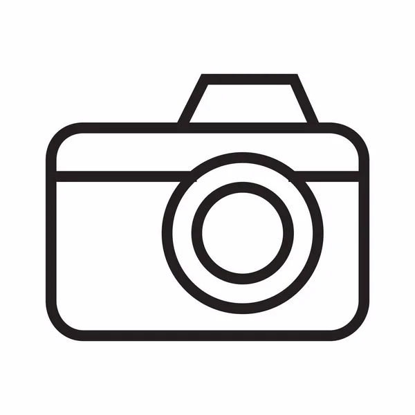 Иконка Камеры Белом Фоне — стоковый вектор