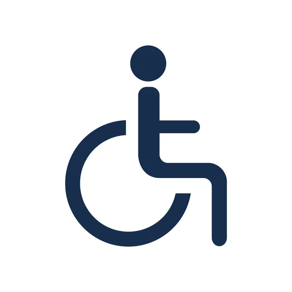 Deshabilitado Icono Signo Discapacidad Ilustración Vectorial — Vector de stock