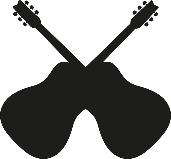 Guitarra Ícone Web Ilustração Simples — Vetor de Stock