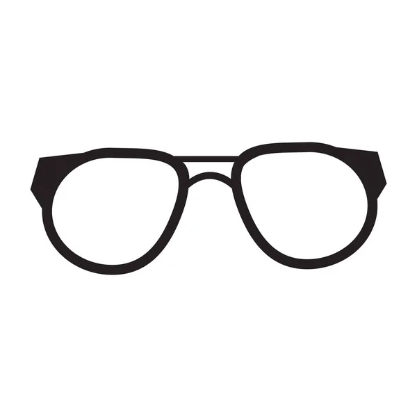 Ikona Slunečních Brýlí Černobílá Ilustrace — Stockový vektor