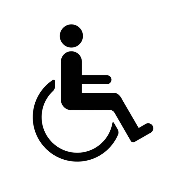 Disabled Handicap Sign Icon Vector Illustration — Stock Vector